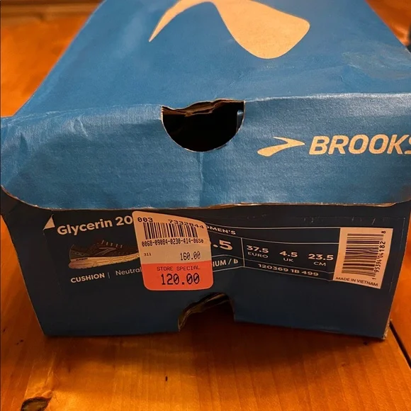 Brooks glycerine 20 navy, lavender, and Teal. Size 6.5M. New. Amazing deal. - Picture 6 of 10